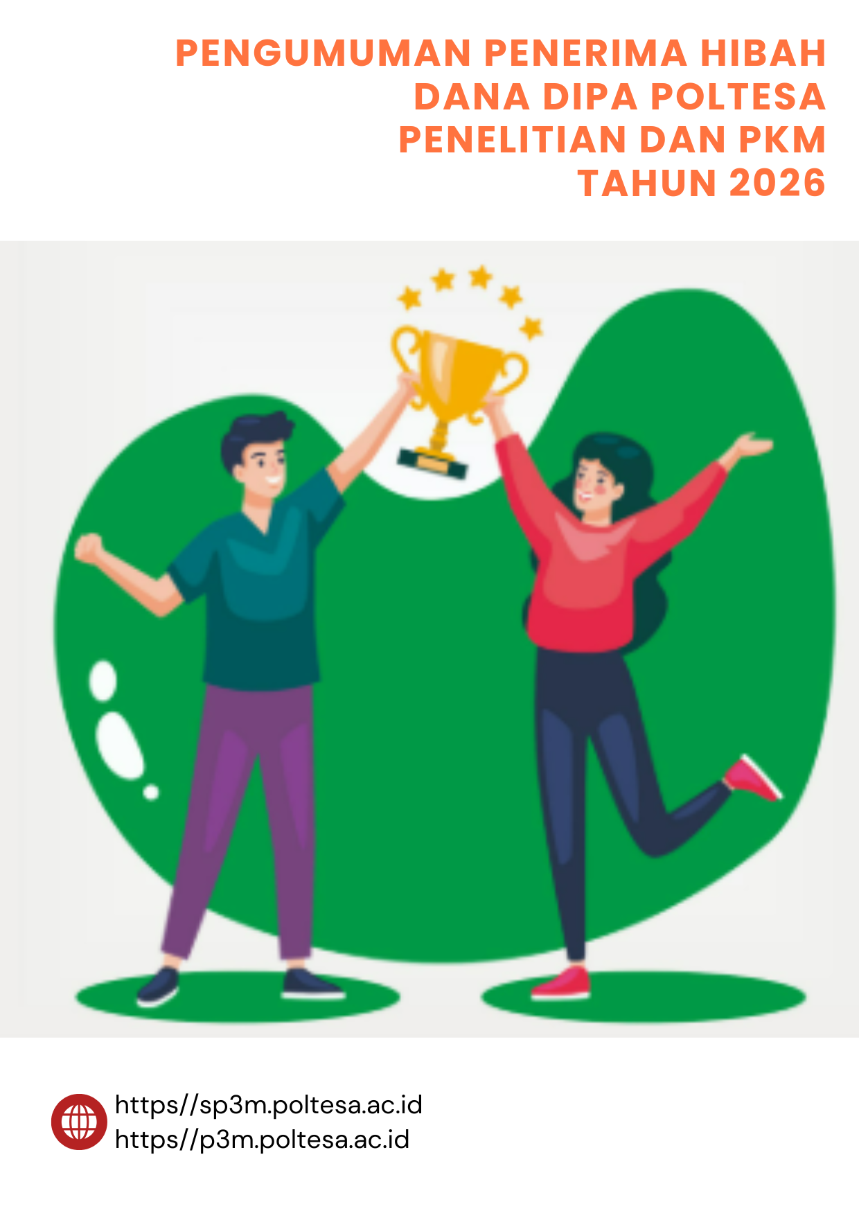 Pengumuman Penerima Hibah Internal Penelitian dan PKM Tahun 2026